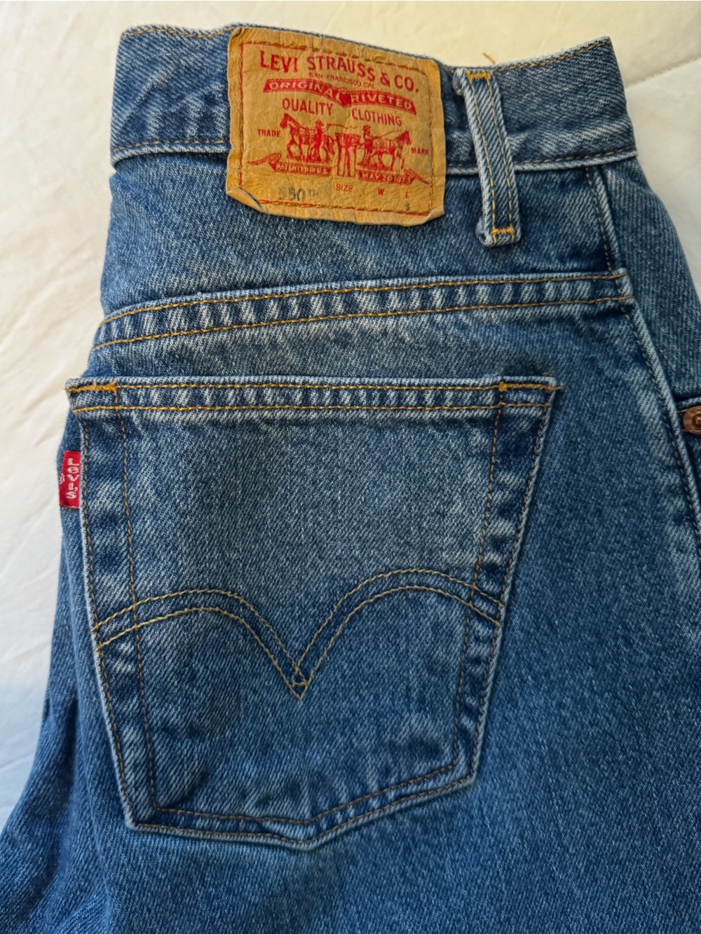 Levi's Classic Blue High-Waist Straight Leg Jeans